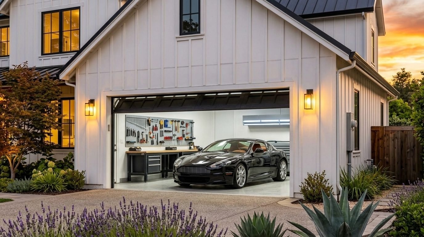 Jose Mobile Garage Door Service Overhead Garage Door Gliding Open in Tehaleh, WA